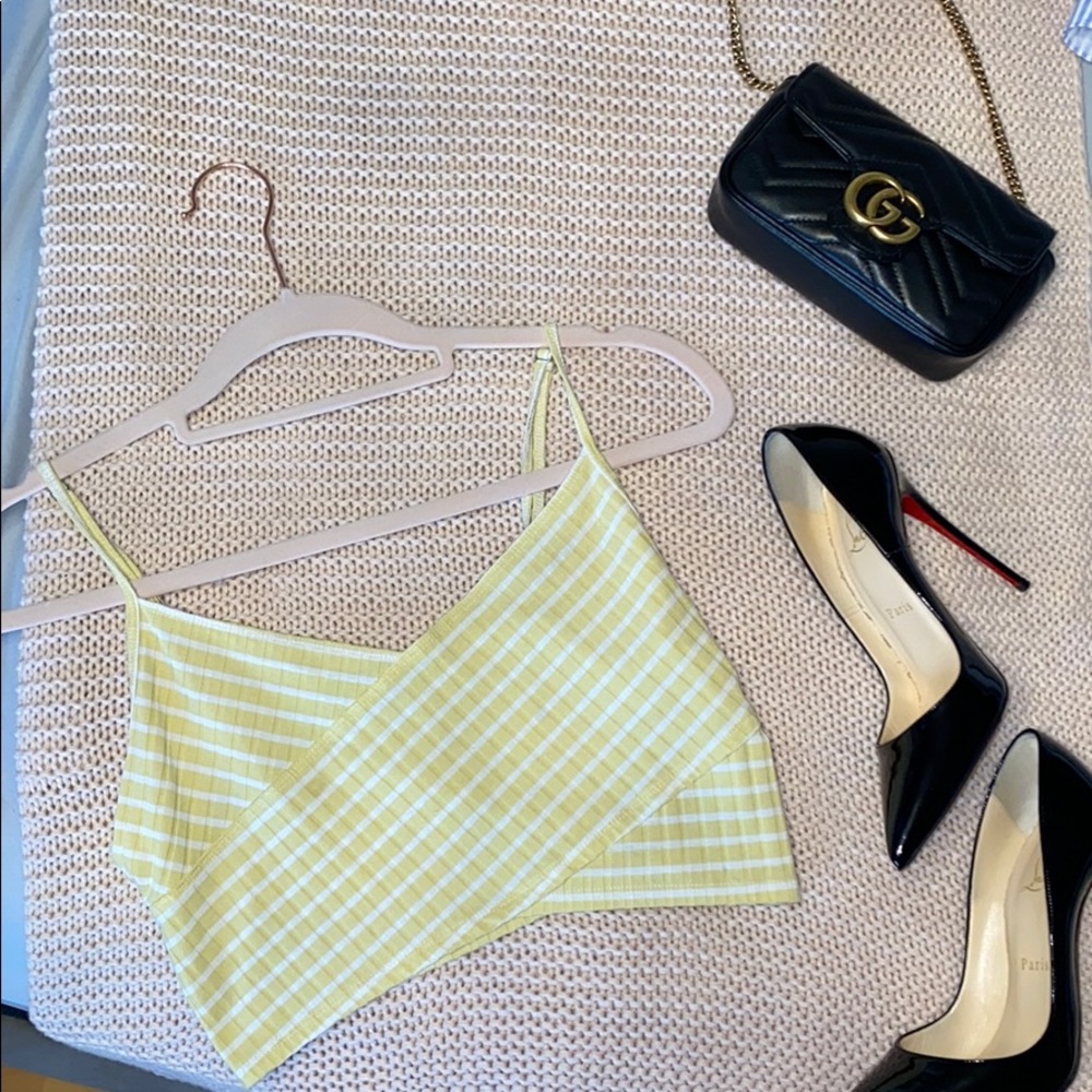 Yellow crop top